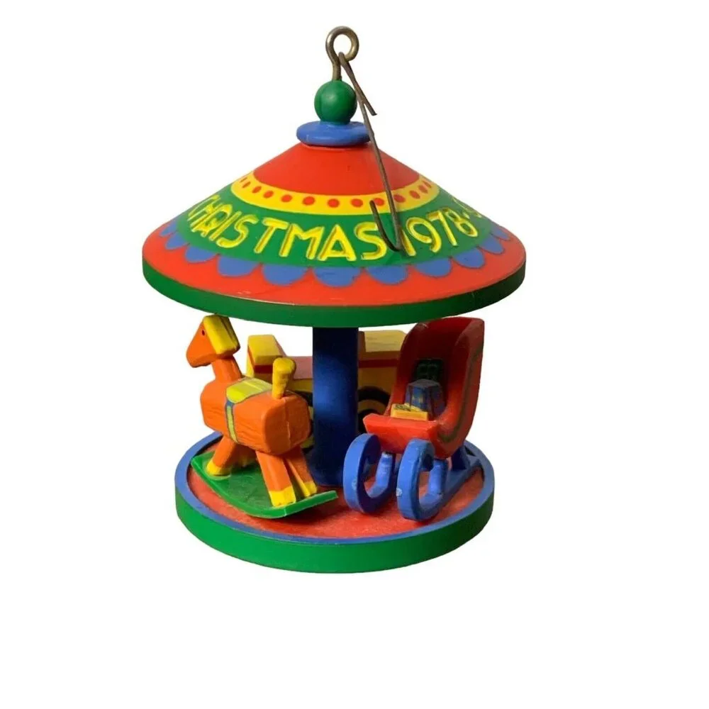 Vintage‎ 1978 Hallmark Twirl About Carousel Christmas Ornament Tree Trimmer